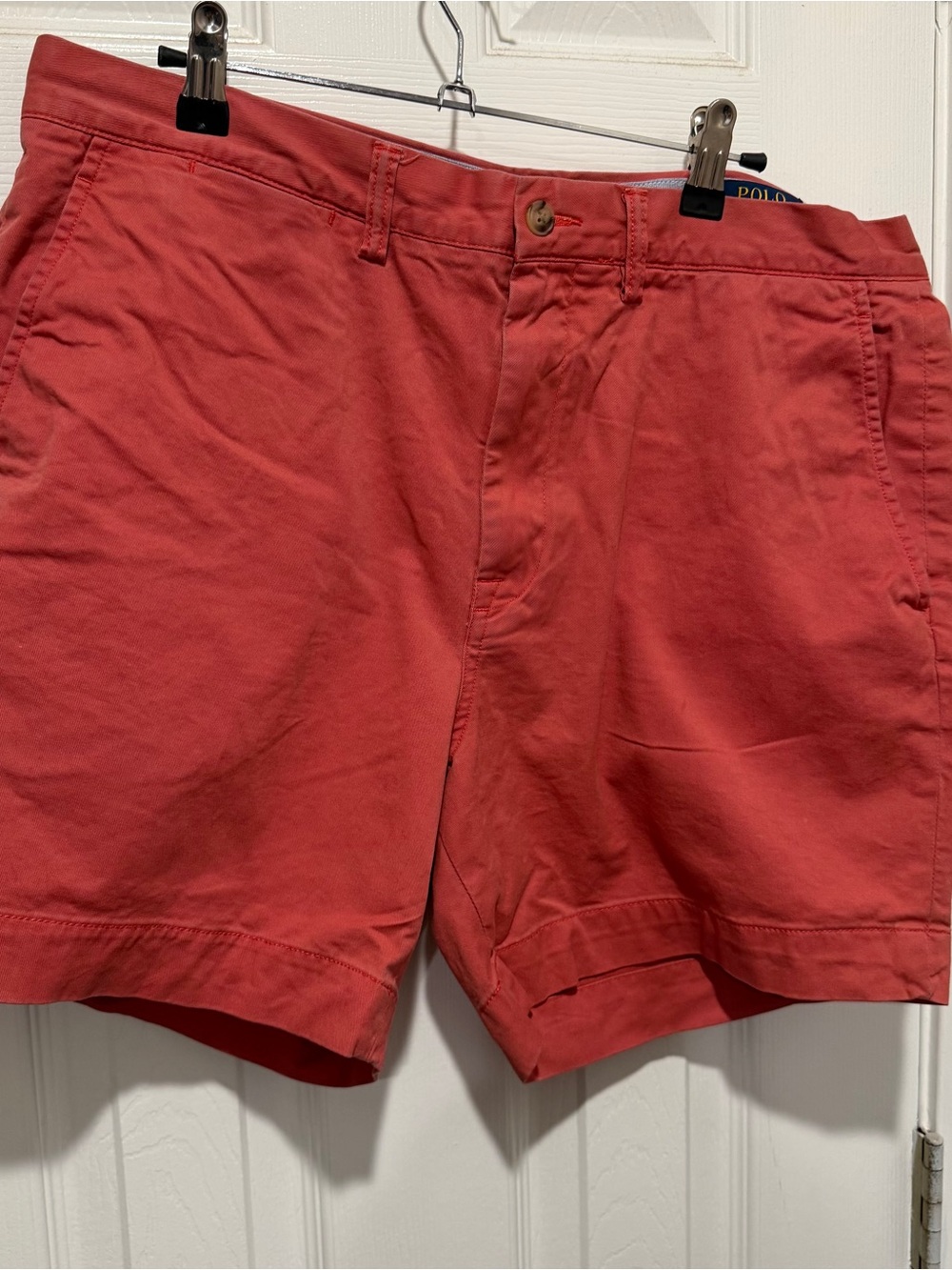 Polo Ralph Lauren Stretch Classic Fit Chino Shorts Mens 34 Coral Salmon